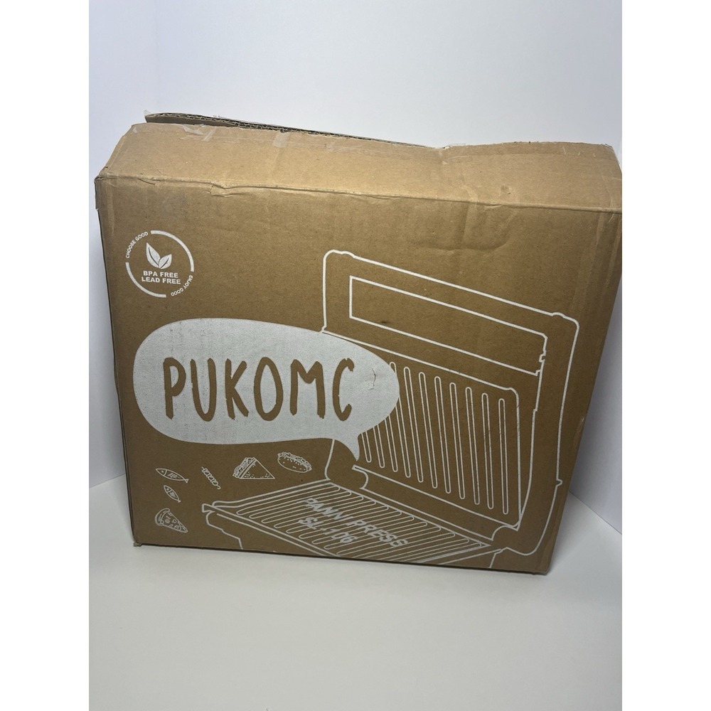 Pukomc Nonstick Panini Grill - Open Box New Kitchen Appliance Barbeque BBQ Food‎